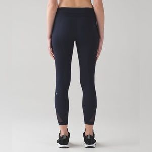 Lululemon inspire leggings with 25” inseam. Navy Blue